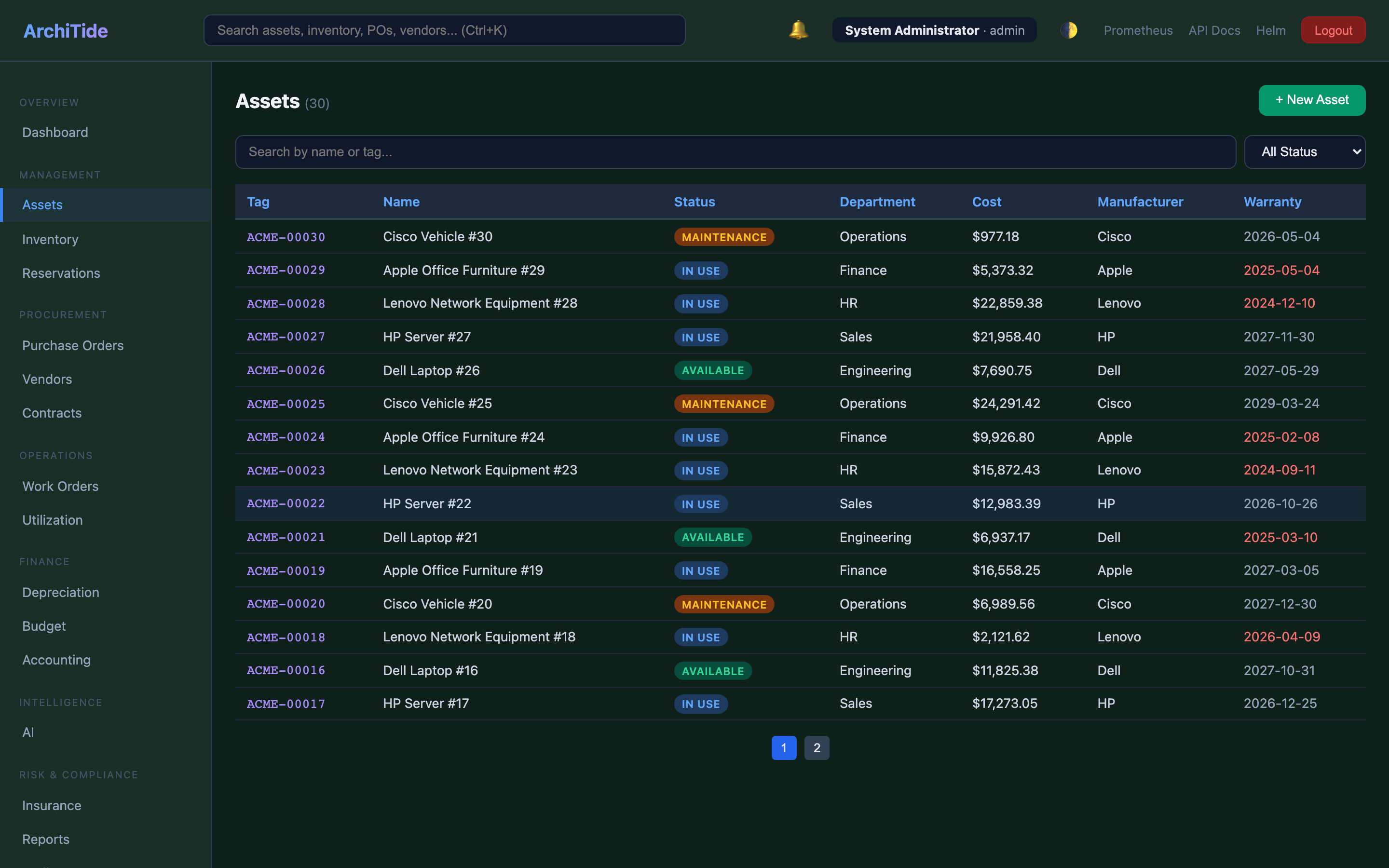 ArchiTide assets list