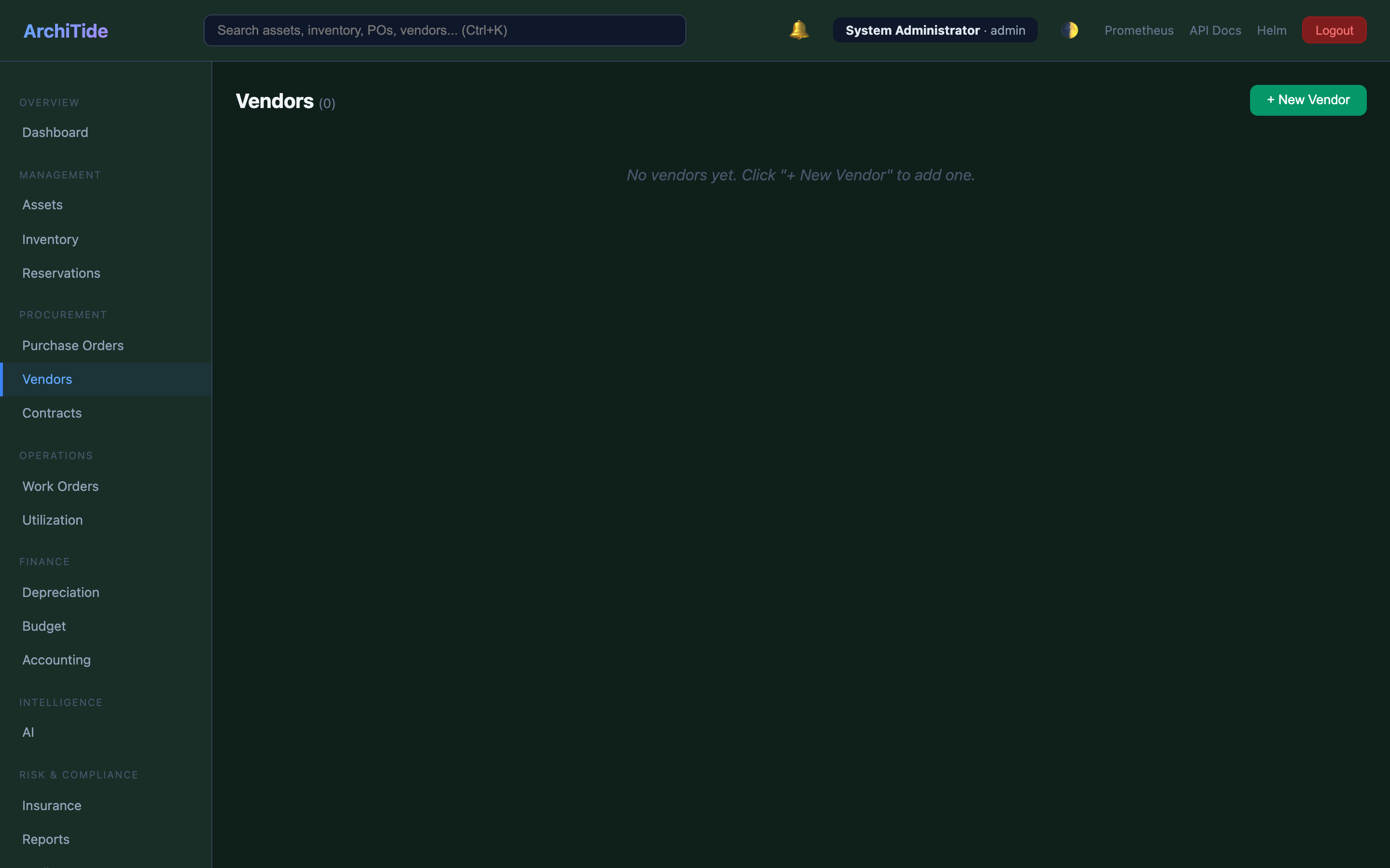 Vendors — Master records, contracts, scorecards
